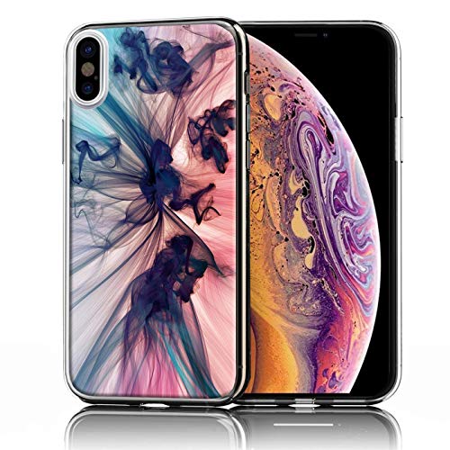 Conie® Handyhülle Rück Schale für iPhone X/XS, Ultra Slim TPU Hülle aus Silikon mit Bilder Motiv, Kanten Display Kamera Schutz, Rauch Abstract Design von Conie