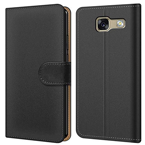 Conie BW28267 Basic Wallet Kompatibel mit Samsung Galaxy A3 2017 (A320), Booklet PU Leder Hülle Tasche mit Kartenfächer und Aufstellfunktion für Galaxy A3 2017 (A320) Case Schwarz von Conie