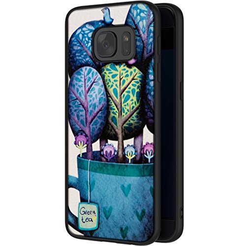 Conie CC3515 Colored Case Kompatibel mit Samsung Galaxy S7 Edge, Handy Case Motiv Look Shock Resistent Muster TPU Cover für Galaxy S7 Edge Handyhülle Motiv Tee von Conie