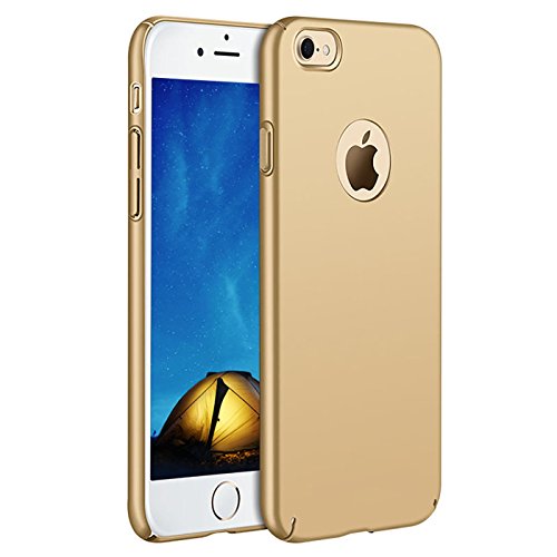 Conie CP1723 Classic Plain Kompatibel mit iPhone 6 Plus / 6s Plus, Hülle Basic Ultradünn Slim Cover Handyhüllen PC Bumper Schutzhülle für iPhone 6S Plus iPhone 6 Plus Case Matt Gold von Conie