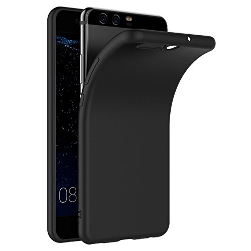 Conie CTPU10567 Classic TPU Kompatibel mit Huawei P10, Hülle Backcover Silikon Schutzhülle Basic Design TPU Anti Rutsch Rückschale für P10 Handyhülle Schwarz von Conie