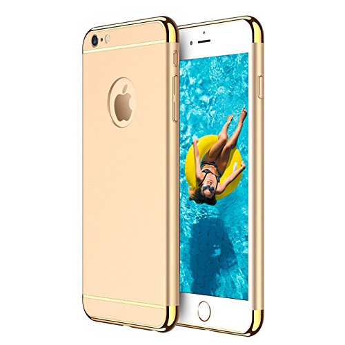 Conie GT1423 Golden Touch Kompatibel mit iPhone 5 / 5S / SE, Soft Flex Case Ultradünn Handyhüllen PC Bumper [2-Farbig] Hülle für iPhone SE iPhone 5 iPhone 5s Case Gold von Conie