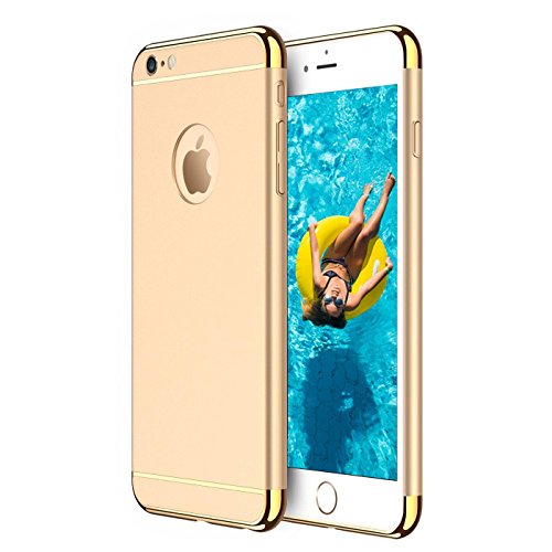 Conie GT1723 Golden Touch Kompatibel mit iPhone 6 Plus / 6s Plus, Soft Flex Case Ultradünn Handyhüllen PC Bumper [2-Farbig] Hülle für iPhone 6S Plus iPhone 6 Plus Case Gold von Conie