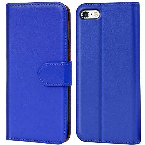 Conie Handyhülle für iPhone 6 / 6S Hülle, Premium PU Leder Flip Case Booklet Cover Weiches Innenfutter für iPhone 6 / 6S Tasche, Blau von Conie