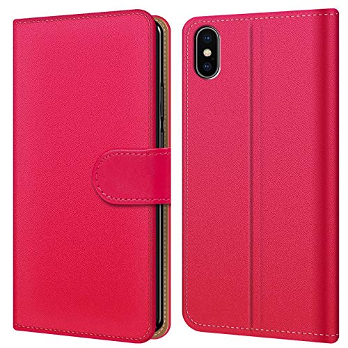 Conie Handyhülle für iPhone XS Max Hülle, Premium PU Leder Flip Case Booklet Cover Weiches Innenfutter für iPhone XS Max Tasche, Pink Conie Handyhülle für iPhone XS Max Hülle, Premium PU Leder Flip Case Booklet Cover Weiches Innenfutter für iPhone XS Max Tasche, Pink von Conie