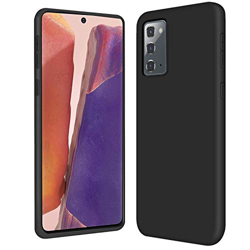 Conie Hülle für Samsung Galaxy Note 20, TPU Silikon Case [MICROFASER Innenfutter] Anti Kratz, Handyhülle Galaxy Note 20, Schwarz von Conie