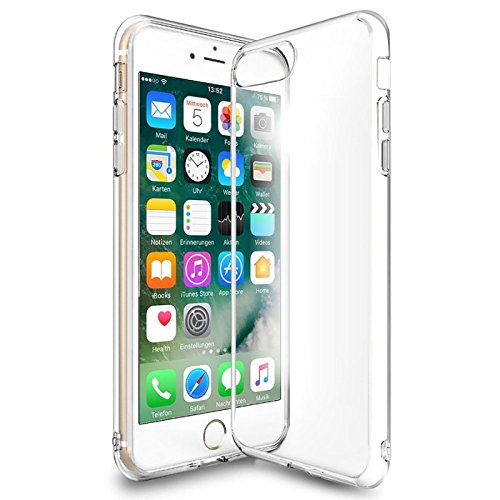 Conie LC1871 Liquid Crystal Kompatibel mit iPhone 7/8, Transparent Silikon Schutzhülle Bumper Case HD Clear rutschfest Cover für iPhone 7 iPhone 8 Handyhülle Durchsichtig von Conie