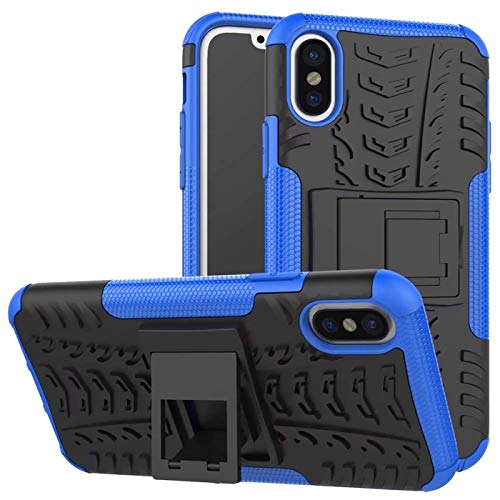 Conie OC2312 Outdoor Case Kompatibel mit iPhone X/XS, Defender robuste Schutzhülle Hülle extra Schutz für iPhone 10 Hülle Schwarz Blau von Conie