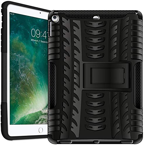 Conie OC267 Outdoor Case Kompatibel mit iPad 9.7 2017/2018, Defender robuste Schutzhülle Hülle extra Schutz für iPad 9.7 2017/2018 Hülle Schwarz von Conie