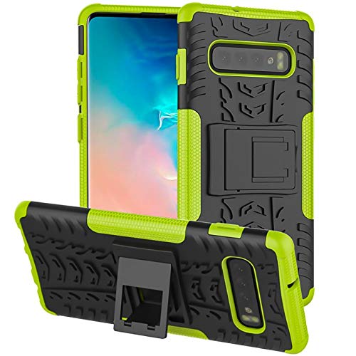 Conie OC32625 Outdoor Case Kompatibel mit Samsung Galaxy S10, Defender robuste Schutzhülle Hülle extra Schutz für Galaxy S10 Hülle Schwarz Grün von Conie