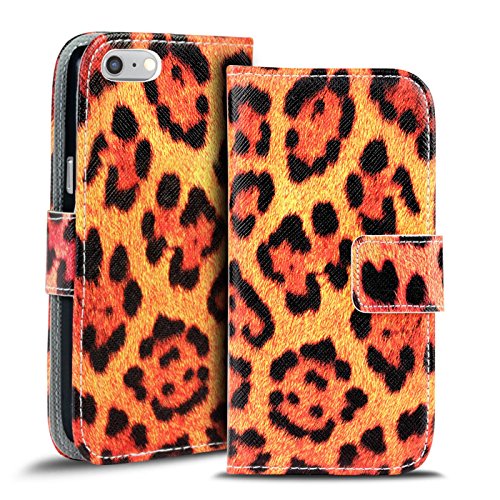 Conie PW1654 Print Wallet Kompatibel mit iPhone 6 / 6S, Motiv Klapphülle mit HD Druck Muster Etui für iPhone 6S iPhone 6 Hülle Motiv Leopard Conie PW1654 Print Wallet Kompatibel mit iPhone 6 / 6S, Motiv Klapphülle mit HD Druck Muster Etui für iPhone 6S iPhone 6 Hülle Motiv Leopard von Conie