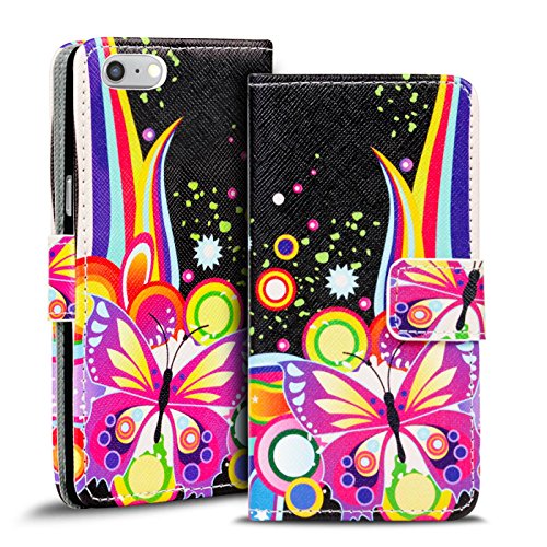 Conie PW1938 Print Wallet Kompatibel mit iPhone 7/8 Plus, Motiv Klapphülle mit HD Druck Muster Etui für iPhone 7 Plus iPhone 8 Plus Hülle Motiv Schwarz Bunt Conie PW1938 Print Wallet Kompatibel mit iPhone 7/8 Plus, Motiv Klapphülle mit HD Druck Muster Etui für iPhone 7 Plus iPhone 8 Plus Hülle Motiv Schwarz Bunt von Conie