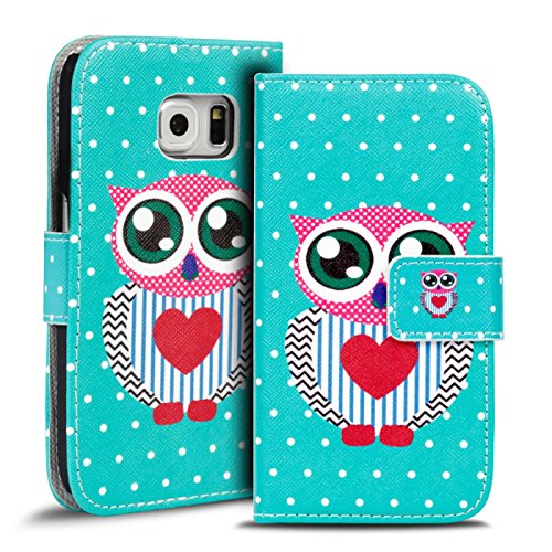 Conie PW34450 Print Wallet Kompatibel mit Samsung Galaxy S6, Motiv Klapphülle mit HD Druck Muster Etui für Galaxy S6 Hülle Motiv Eule 2 Conie PW34450 Print Wallet Kompatibel mit Samsung Galaxy S6, Motiv Klapphülle mit HD Druck Muster Etui für Galaxy S6 Hülle Motiv Eule 2 von Conie