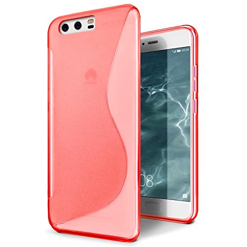 Conie SC10566 S Line Case Kompatibel mit Huawei P10, TPU Smartphone Hülle Transparent Matt rutschfeste Oberfläche für P10 Rückseite Design Rot Conie SC10566 S Line Case Kompatibel mit Huawei P10, TPU Smartphone Hülle Transparent Matt rutschfeste Oberfläche für P10 Rückseite Design Rot von Conie