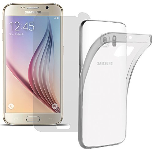 Conie SE434471 2er Set 9H Folie + Liquid Crystal Kompatibel mit Samsung Galaxy S6, Hülle Set bestehend aus Folie Panzerglas und Clear Silikon Hülle für Galaxy S6 Set Durchsichtig Conie SE434471 2er Set 9H Folie + Liquid Crystal Kompatibel mit Samsung Galaxy S6, Hülle Set bestehend aus Folie Panzerglas und Clear Silikon Hülle für Galaxy S6 Set Durchsichtig von Conie
