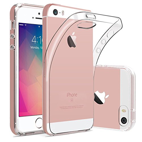 Conie Silikon Hülle kompatibel mit iPhone SE, 5S, 5, Backcover aus TPU rutschfeste Oberfläche durchsichtig Transparente Handyhülle Conie Silikon Hülle kompatibel mit iPhone SE, 5S, 5, Backcover aus TPU rutschfeste Oberfläche durchsichtig Transparente Handyhülle von Conie