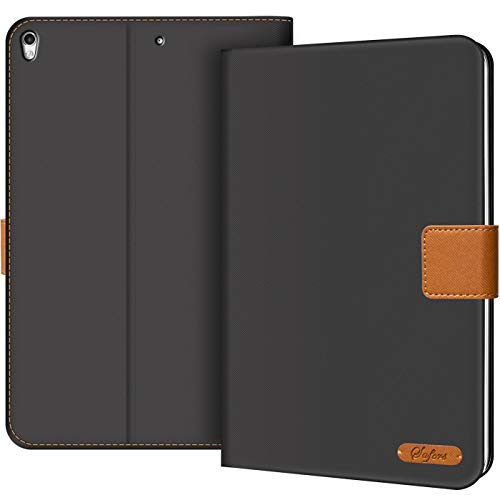 Conie TC724 Texture Case Kompatibel mit iPad Pro 10.5, Ultradünne Smart Cover Schutzhülle Textil Cover Tablethülle für iPad Pro 10.5 Etui Dunkelgrau von Conie