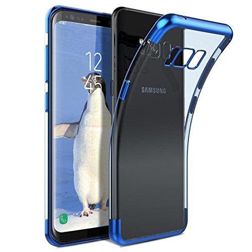 Conie ZE35412 Zero Edge Color Kompatibel mit Samsung Galaxy S9, Design Hülle Handycover Rückschale Case Schutzhülle rutschfest Kantenschutz für Galaxy S9 Bumper Chrome Blau von Conie