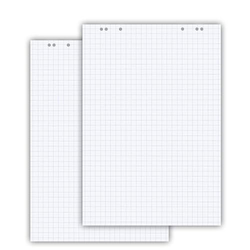 Conipa® - 5 x Flipchart Papier Block 68x99 cm weiß (KARIERT) 80 g/qm - 5 Flipchart-Blöcke à 20 Blatt - Whiteboard-Papier für Charts & Meetings (5 Blöcke Kariert) von Conipa
