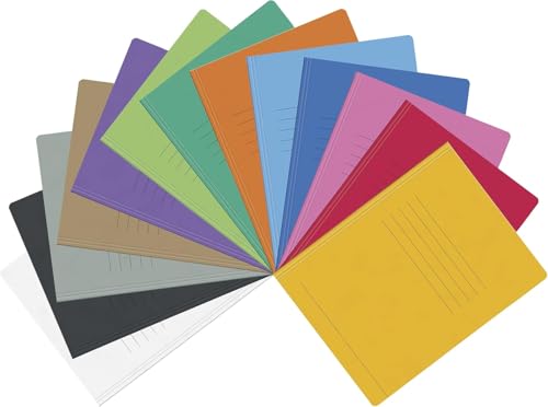 Conipa® 13 x Schnellhefter mit Beschriftungsfeld DIN A4 (Set) aus Pappe (375 g/m²) - Hefter & Mappe für Schule & Büro - Heft-Mappen Organisation aus extra stabilem Karton von Conipa