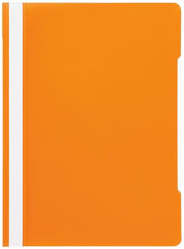 Conipa® 25 x Schnellhefter Orange DIN A4 (Set) mit Beschriftungsfeld PP-Kunststoff (Plastik) - Hefter & Mappe für Schule & Büro (stabil) - Heft-Mappen Organisation (PVC-frei) transparentes Deckblatt von Conipa