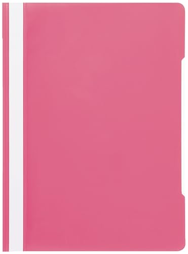 Conipa® 25 x Schnellhefter Pink DIN A4 (Set) mit Beschriftungsfeld PP-Kunststoff (Plastik) - Hefter & Mappe für Schule & Büro (stabil) - Heft-Mappen Organisation (PVC-frei) transparentes Deckblatt von Conipa
