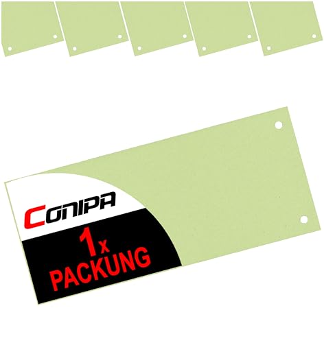 Conipa Trennstreifen, aus Karton, gelocht, 190 g/m², recycelter Karton (grün, 1 Packung) von Conipa