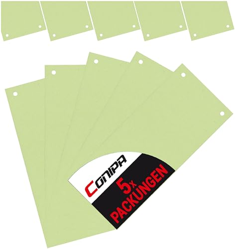Conipa Trennstreifen, aus Karton, gelocht, 190 g/m², recycelter Karton (grün, 5 Packungen) von Conipa