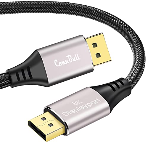 ConnBull 8K DisplayPort 1.4 Kabel 5m, Ultra HD DisplayPort Monitor Kabel Unterstützung 7680x4320, 8K@60Hz, 4K@144Hz, 32,4 Gbit/s, HDR10, MST, HDCP2.2 für PC Host Laptop Graphics Card usw von ConnBull