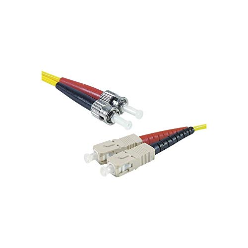 CONNECT 12 m OS2-9/125 LSZH ST/SC Fiber Duplex Patch Schnur – Gelb von Connect