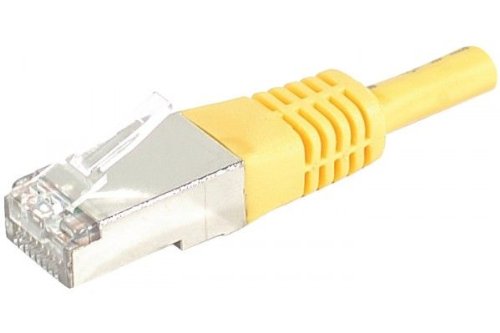 CONNECT 7,50 m Full Copper RJ45 Cat. 6 a S/FTP Patch Cord – Gelb von Connect