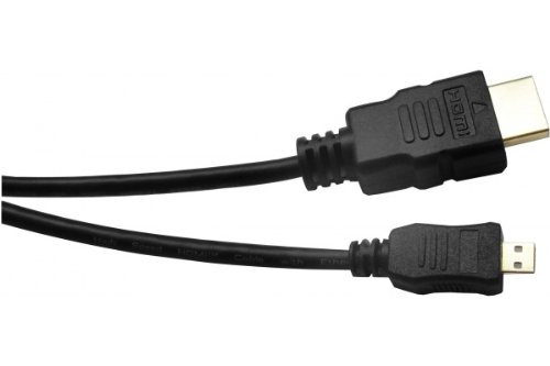 Connect 1 m High Speed HDMI zu Micro HDMI-Kordel mit Ethernet – Schwarz von Connect