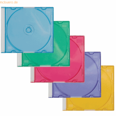 Connect CD-Hülle Slim Line farbig sortiert VE=25 Stück Connect CD-Hülle Slim Line farbig sortiert VE=25 Stück von Connect