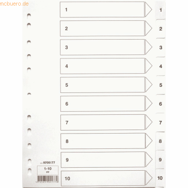 Connect Register A4 PP 1-10 weiß Connect Register A4 PP 1-10 weiß von Connect
