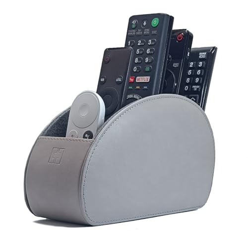 Fernbedienungshalterung grauer Aufbewahrungsbehälter Schreibtisch Organizer 5 Fächer für TV, DVD, Blu-Ray Fernbedienungen - CEG10 Grau von Connected Essentials von Connected Essentials
