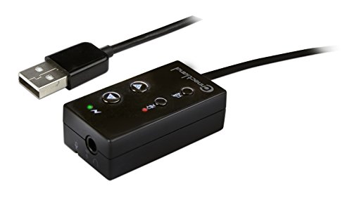 Connectland AD-USB-TO-AUDIO-UAU09A Mini-Adapter, Audio/USB, mit Mikrofon, Schwarz von Connectland