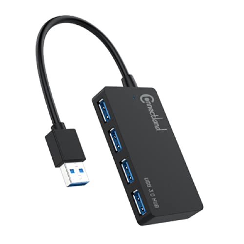 Hub USB v3 3.0, 4 Ports, Schwarz von Connectland