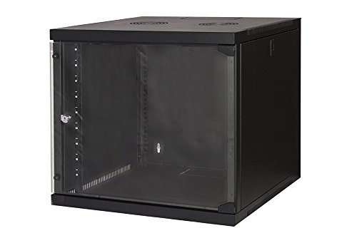 Connetto ARMADIO Rack 19" Kupplung 9 Einheiten pro Wand (A) 490X (L) 540 X PROFONDITA' 600 MM. Farbe Schwarz Glashalter von Connetto