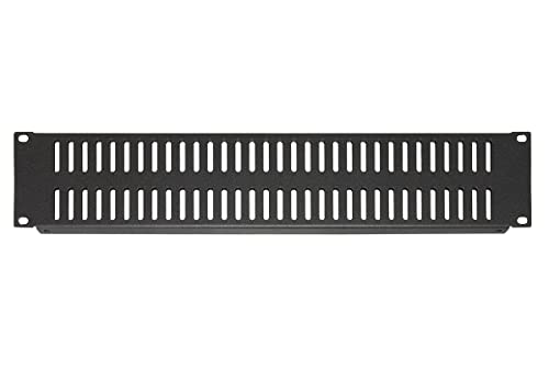 Connetto - Blindblende belüftet 2 Einheiten für 19" Rackschränke schwarz Schrauben im Lieferumfang enthalten von Connetto