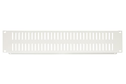 Connetto - Blindblende belüftet 2 Einheiten für Rackschränke 19" grau inkl. Schrauben von Connetto