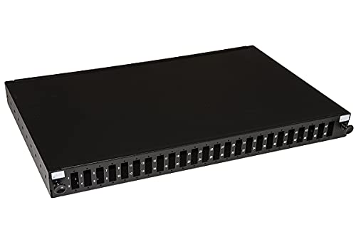 Connetto - Glasfaserplatte 19" mit 24 SC-Ports Duplex Tiefe 250 mm schwarz mit Zubehör von Connetto