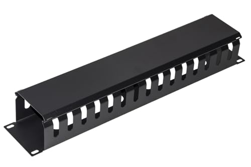 Connetto - Kabelführung für Rackschränke 19" 2u Käfig schwarz 483x88x70mm aus Metall von Connetto