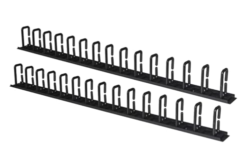Connetto - Paar vertikale Kabeldurchführungen 1u cm Höhe 86,5 schwarz von Connetto