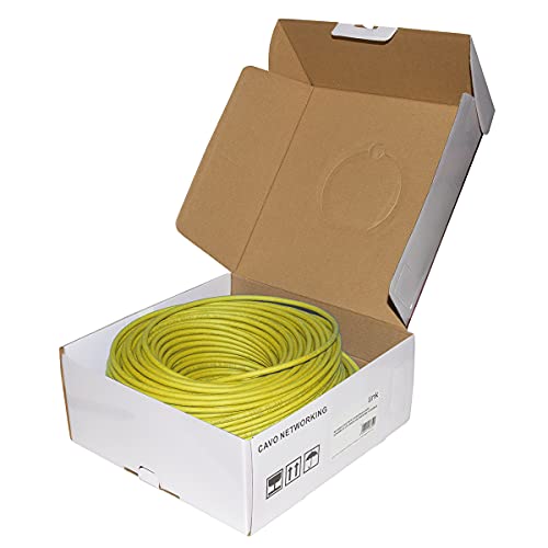 Connetto - Rolle Netzwerkkabel Kategorie 6a ungeschirmt utp awg24 halogenfrei flexibel Farbe gelb 100 m von Connetto