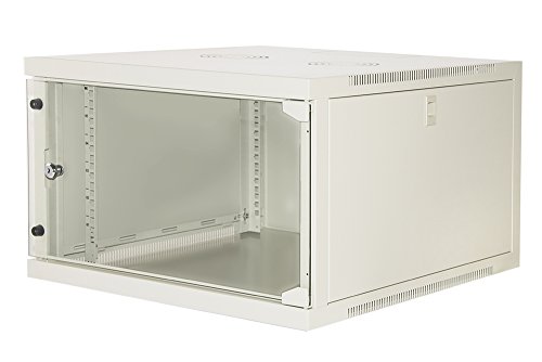 Connetto - Schrank 19" 6 Wandeinheiten (H) 350 x (B) 540 x (T) 600 mm Farbe grau Glastür von Connetto