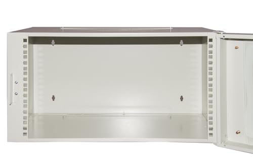 Connetto - Schrank 19" 6u Tiefe 360 mm Farbe grau Glastür von Connetto