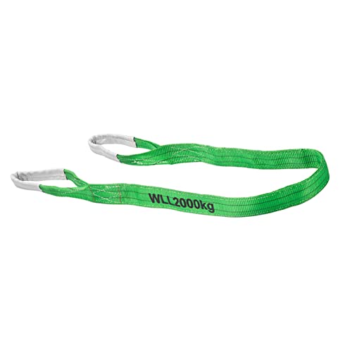 Connex Hebebänder - 2 Tonnen - 2 m x 60 mm - grün - Polyester, Kern aus Polyestergarn - Tragfähigkeit: 2000 kg / Bandschlinge / Rundschlinge / Hebeband / B34442 von Connex