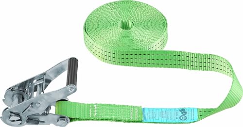 Connex Zurrgurt - Einteilig - 8 m x 38 mm - 3000 kg maximale Belastbarkeit - Mit Spannratsche, ohne Haken - Aus Polyester / Spanngurt / Ladungssicherung / Ratschengurt / DY270603 von Connex