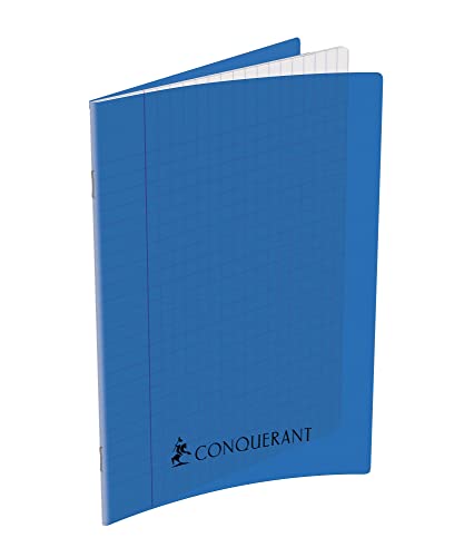 Conquérant Notizbuch, klassisch, 17 x 22 cm, kariert, 192 Seiten, Polypropylen-Einband, Blau von Conquérant