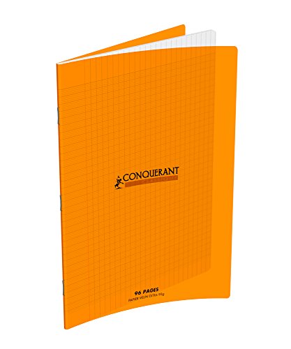 Conquérant Schulheft, groß, kariert, 96 Seiten, 24 x 32 cm, Orange von Conquerant